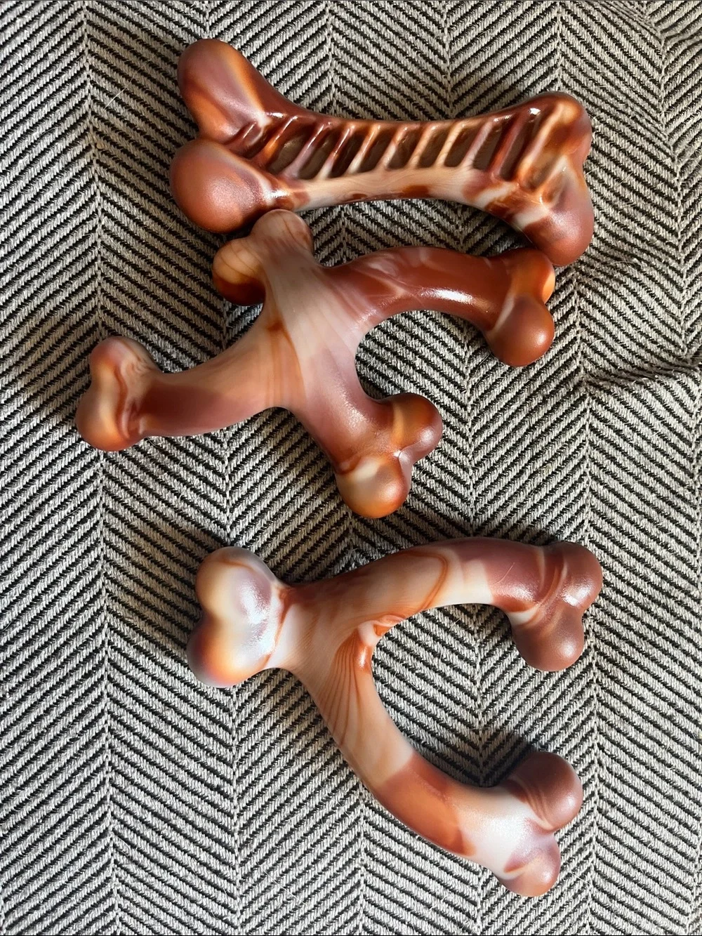 NEW Dog chew Toys 3 Pack Dog Toys for Aggressive Chewers, bacon smell.